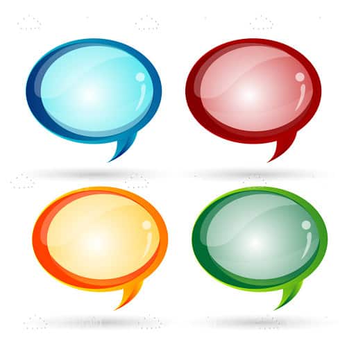 Colourful Glossy Dialogue Bubbles